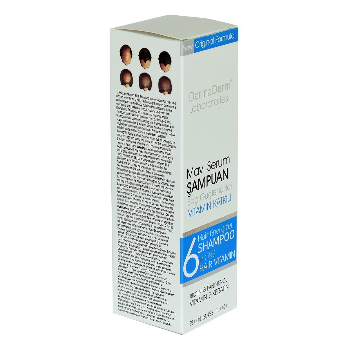 DermaDerm Mavi Serum Şampuanı Saç Güçlendirici (Biotin Panthenol