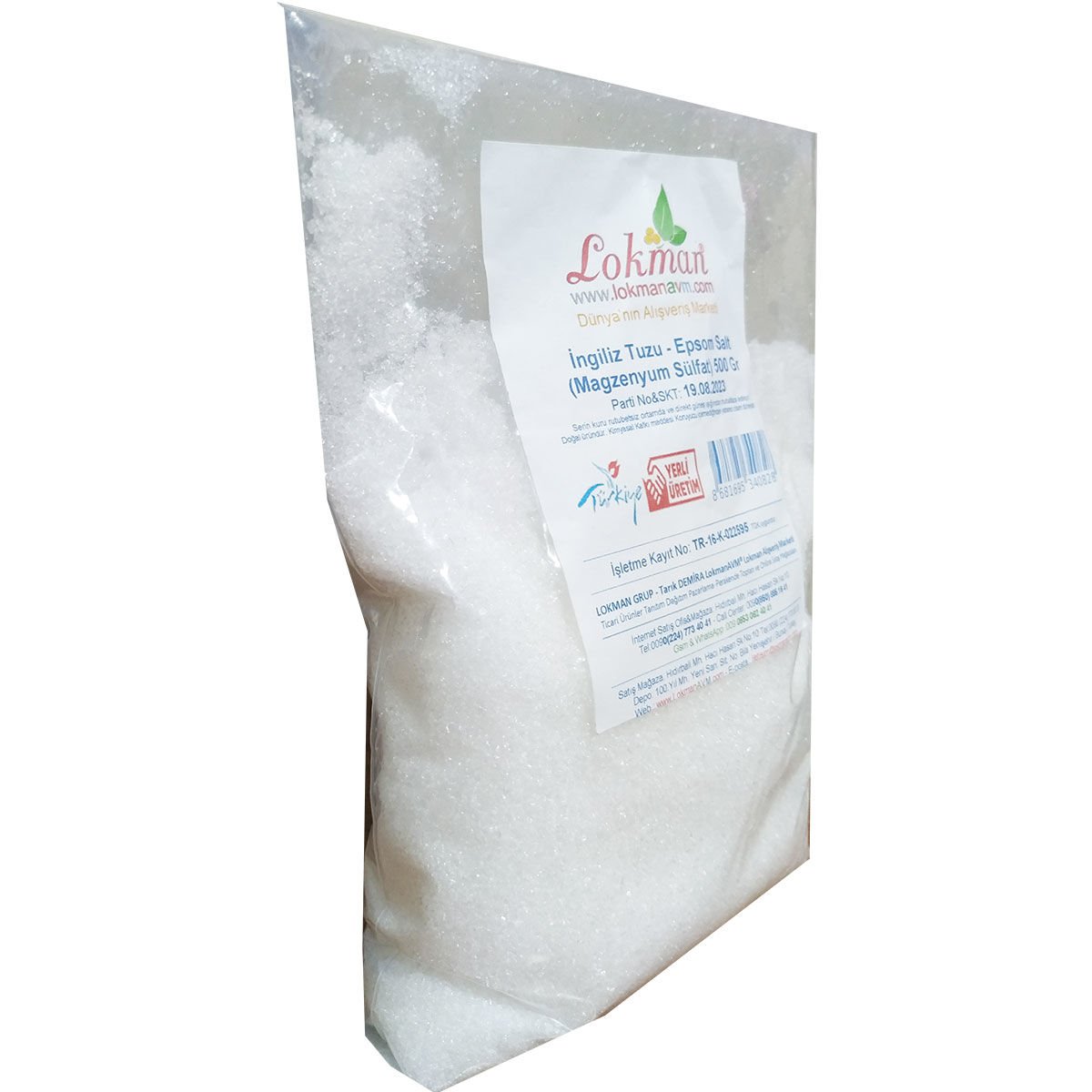 LokmanAVM İngiliz Tuzu Yenilebilir Epsom Salt Magzenyum Sülfat 50