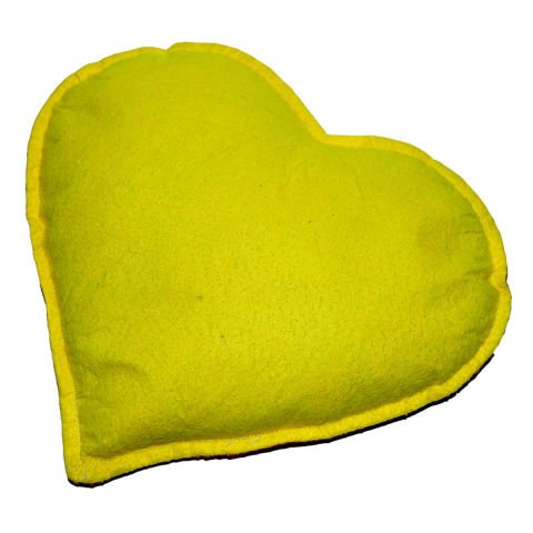 LokmanAVM Tuz Terapi Kalp Desenli Doğal Kaya Tuzu Yastığı Sarı -