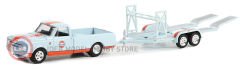 1:64 1968 Chevrolet C-10 Shortbed Gulf Oil and Gulf Oil Tandem Car Trailer