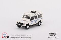 1:64 1991 Land Rover Defender 110 Safary Rally Martini Support Vehicle