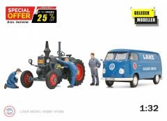 1:32 1956 Volkswagen T1b Lanz VAN ASSISTANCE - Bulldog Traktör