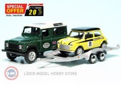 1:64 1983 Land Rover WITH TRAILER + MINI COOPER #8 RACE VERSION