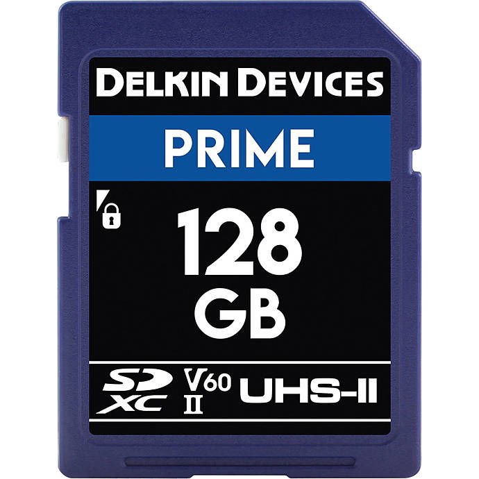 Delkin Cihazları 128 GB Prime SDXC UHS-II V60 280 MB/s Okuma 150 MB/s Yazma