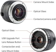 Viltrox C-AF 2X II Auto Focus 2.0X Teleconverter Lens Converter for Canon EF Mount