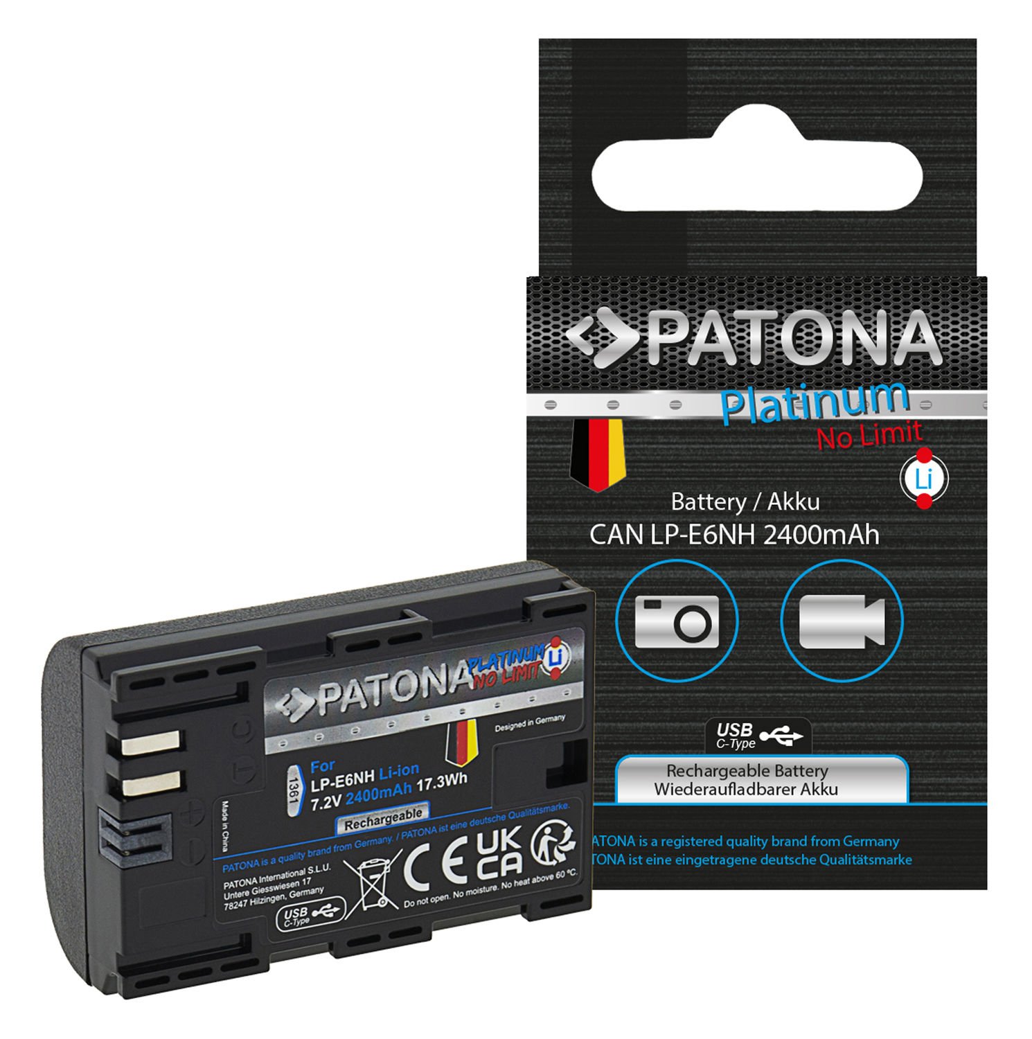 Patona Platinum  LP-E6NH USB-C Batarya ( 1361)