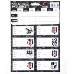 Beşiktaş Okul Etiketi 3yp 25x12