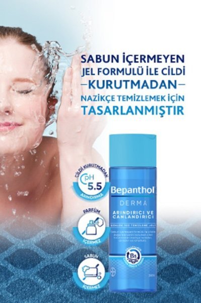 Bepanthol Derma Arındırıcı & Canlandırıcı Günlük Yüz Temizleme Jeli 200Ml L Kuru Ve Hassas Ciltler