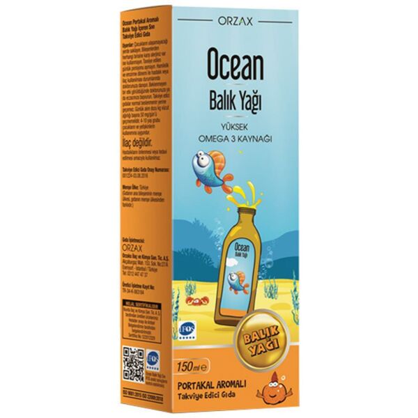 Ocean Omega3 Balık Yağı Şurubu Portakallı 150 ml