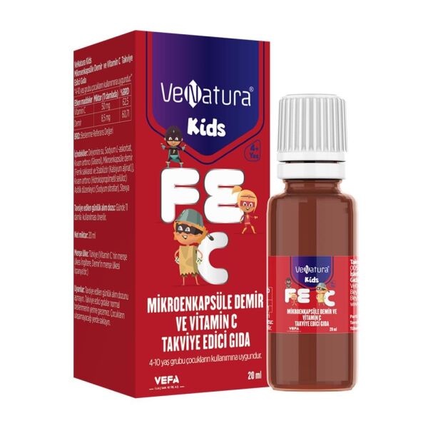 VeNatura Kids Mikroenkapsüle Demir ve Vitamin C 20 ml