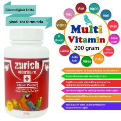 Zurich Bird Kuşlar İçin Toz Multivitamin 200 gr ( 13 Vitamin )