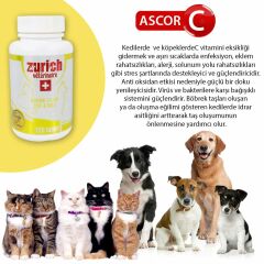 Zürich Ascor C, Kedi Köpek C Vitamini 125 Tablet