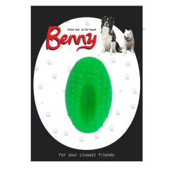 Benny Köpek Oyuncağı Sert Elips Top 8 x 4.5 cm Neon Yeşil
