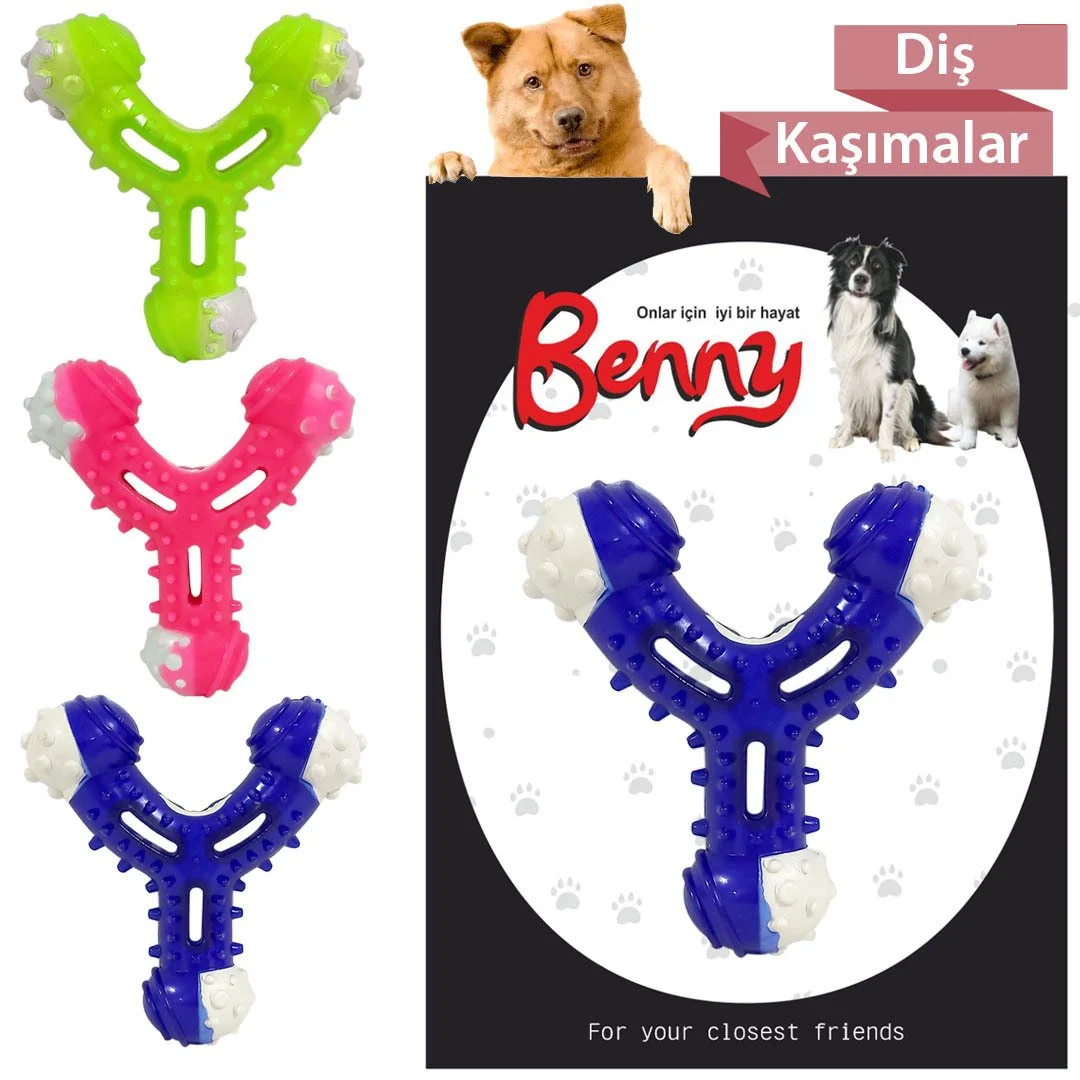 Benny Diş Kaşıma Köpek Oyuncağı Çatal 11 cm Yeşil