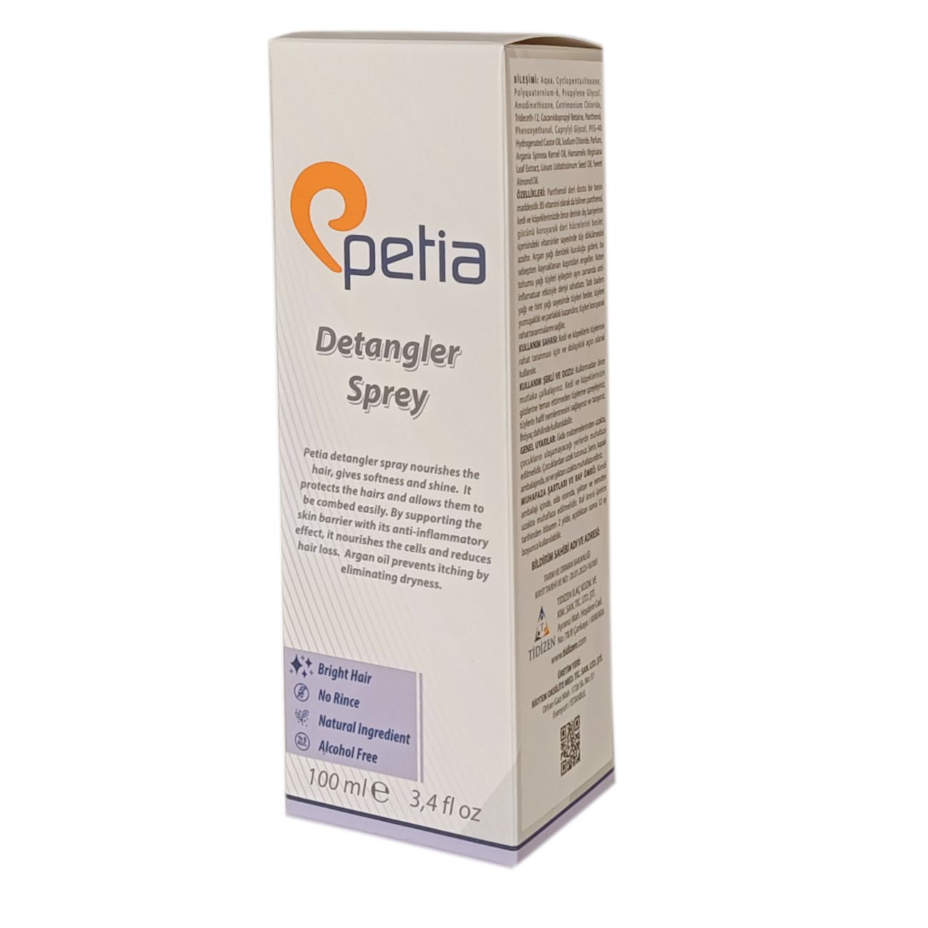 Petia Paw Detagler Sprey Doğal Kedi Köpek Kıtık Açıcı Spreyi 100 ml