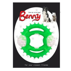 Benny Diş Kaşıma Köpek Oyuncağı Yuvarlak 9,5 cm Yeşil