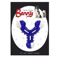 Benny Diş Kaşıma Köpek Oyuncağı Çatal 11 cm Mavi