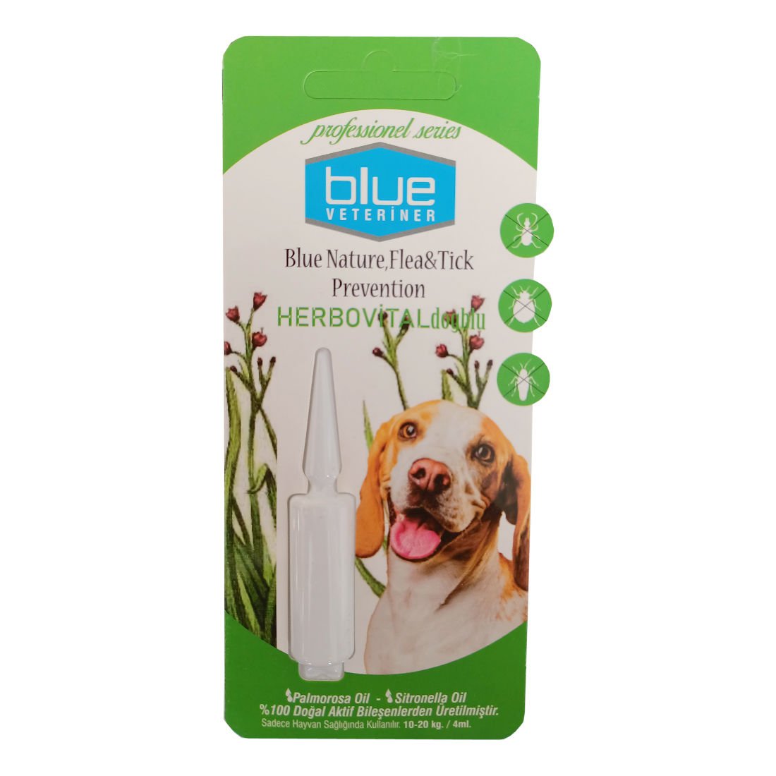 Blue Veteriner Herbiovital Bitkisel Köpek Damlası 4 ml ( 10-20 kg )