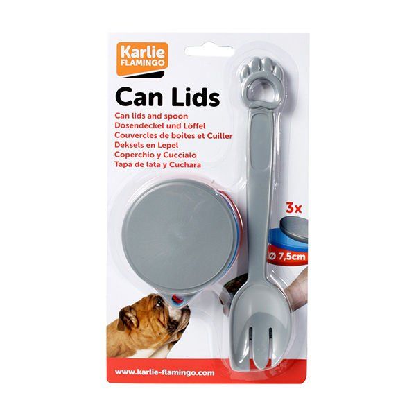 Karlie Kedi ve Köpek Konserve Mama Kapağı ve Kaşığı 7 Cm 3lü