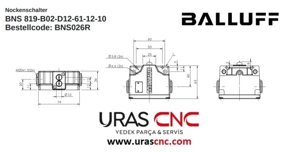 BALLUF LİMİT SWİTCH BNS 819-B02-D12-61-12-10