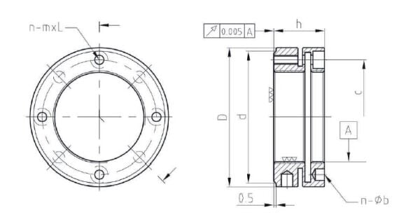 M25x1.5 K TYPE - RULMAN KİLİT SOMUNU