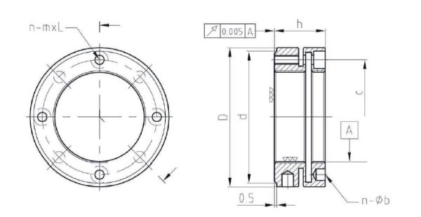 M30x1.5 K TYPE - RULMAN KİLİT SOMUNU