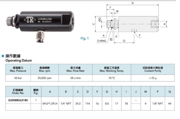 G2008RUL00180 CTS - ROTARY JOINT