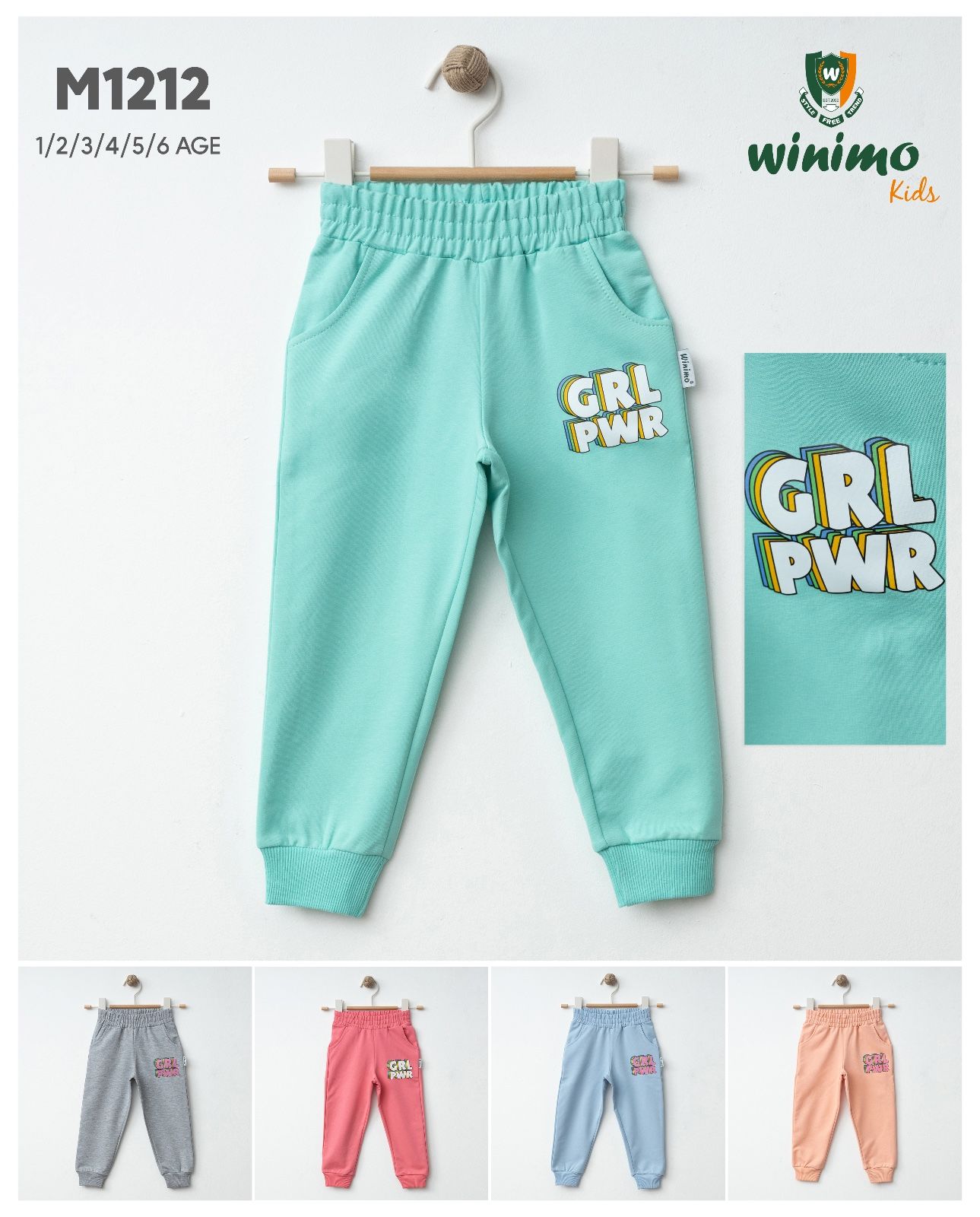 Winimo Kids M1212 PWR GİRL Baskılı Eşofman Altı Kız