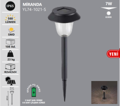 Noas YL74-1001-S Miranda Led Solar Aplik 40cm 6500K Beyaz Işık