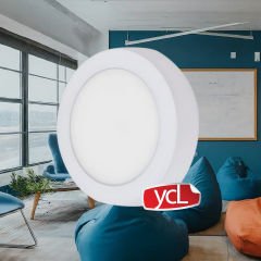 YCL Yücel ASM 1012 12W Sıva Üstü Yuvarlak Led Panel Beyaz Işık