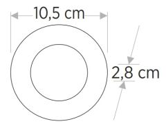 Econa ECN-1202 6W 6500K Beyaz Işık Sıva Üstü Yuvarlak LED Panel