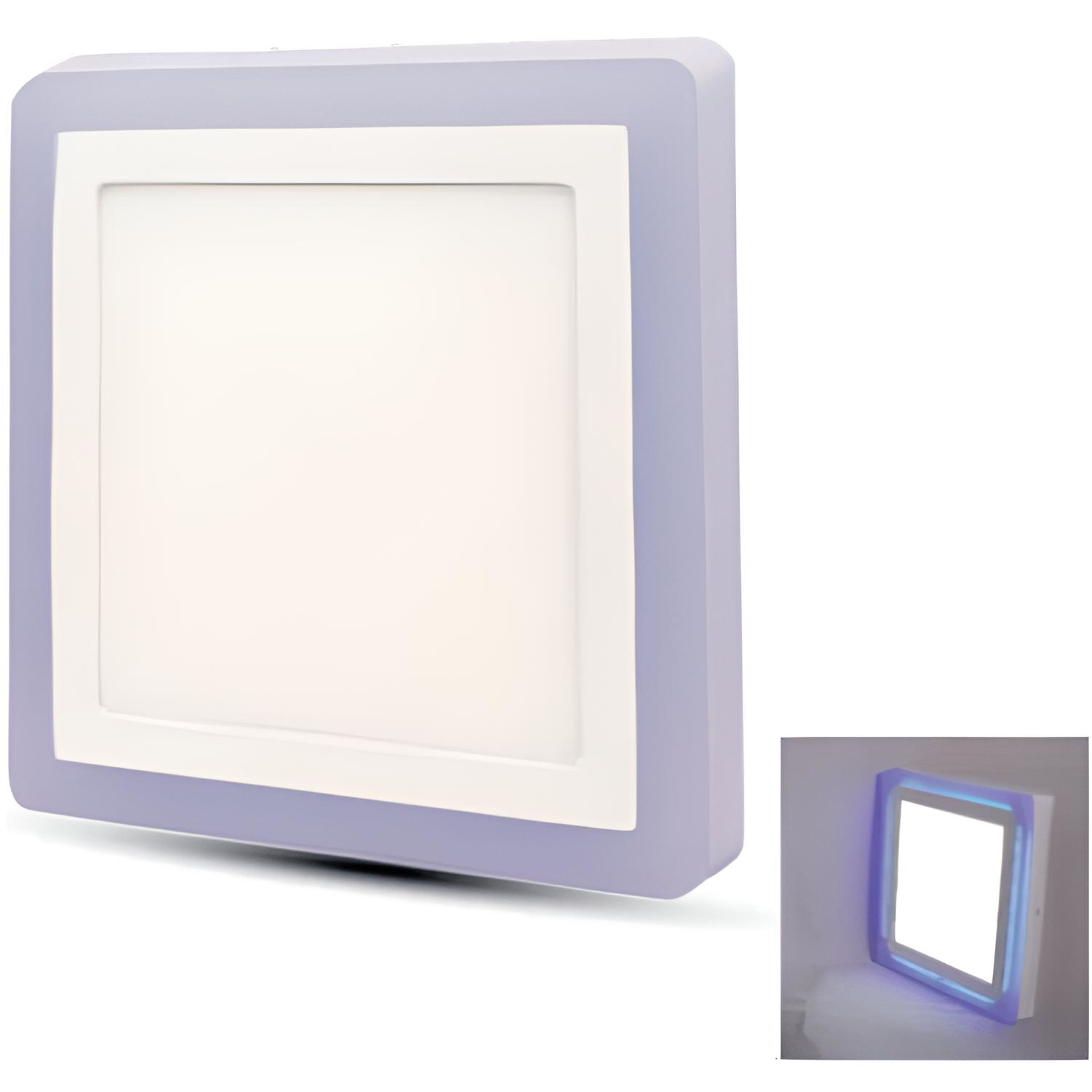 Econa ECN-1614 Sıva Üstü Kare Mavi+Beyaz Led Panel