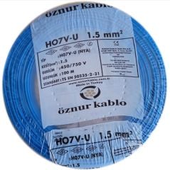 Öznur 1.5mm2 Mavi NYA Kablo