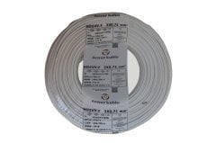 Öznur TTR 2x0.75 mm2 Kablo Beyaz H05VV-F