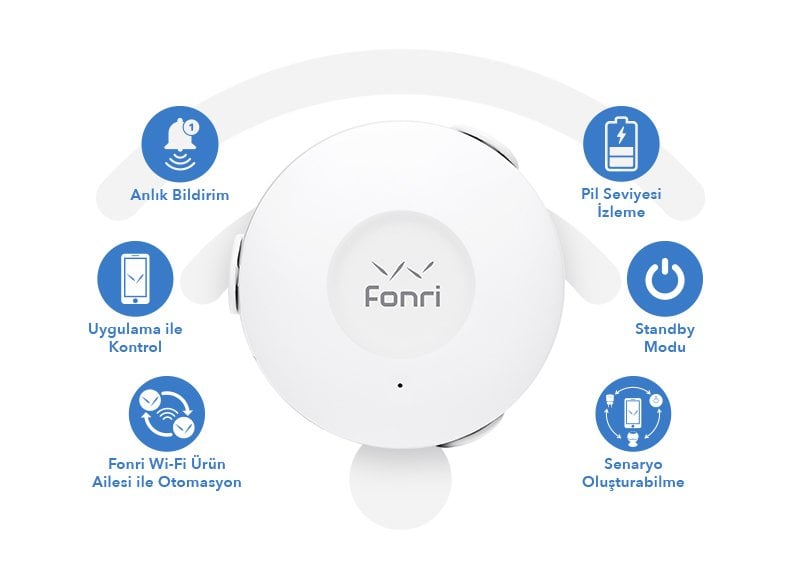 Fonri NAS-WS02W Akıllı Su Baskın Sensörü