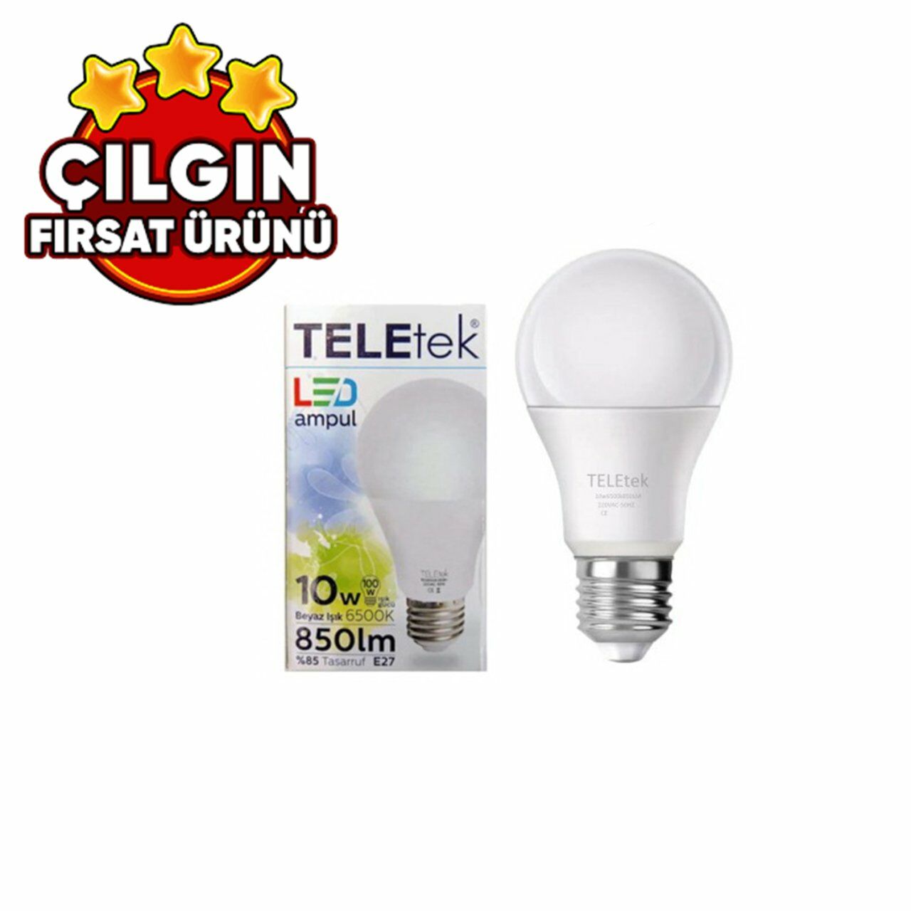 TELETEK 10W 6500K E27 LED AMPUL