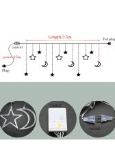 Büyükalpler Ay Yıldız Yılbaşı Süsü 3.5 Metre Eklemeli Günışığı