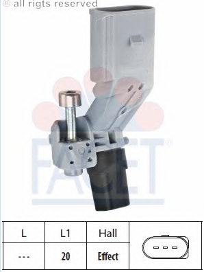 VW POLO 1.4 16V BUD 06→ KRANK DEVİR SENSÖRÜ 036906433E 045906433A