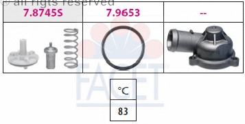 VW PASSAT 1.4 TSI CAXA 07→ TERMOSTAT 83°C 03C121110Q Facet