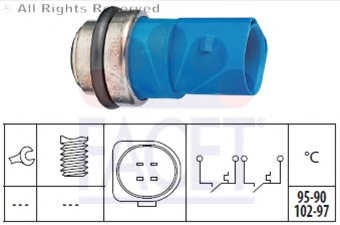 VW FAN MÜŞÜRÜ DÖRT FİŞLİ 95°C - 90°C 102°C - 97°C 8D0959481B