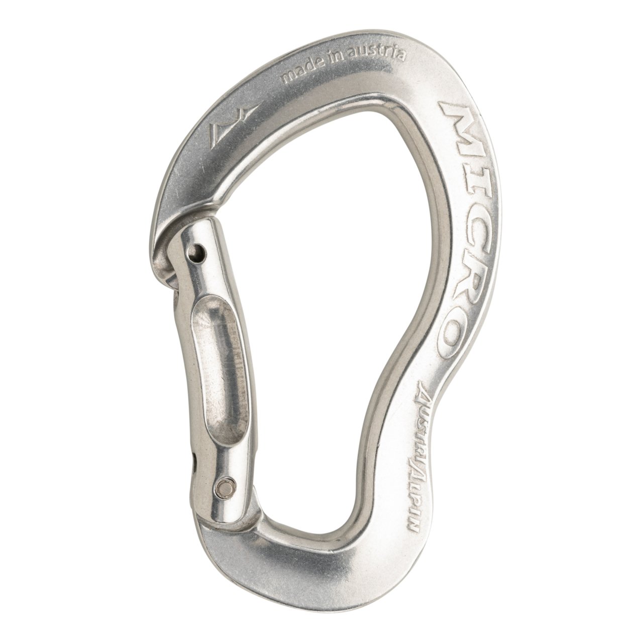 AustriAlpin MICRO Alloy Bent Snapgate Gri Karabina | 22kN