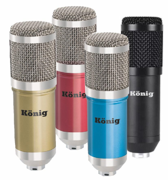 KÖNİG K-CM 800 CONDENSER STÜDYO KARAOKE KAYIT MİKROFONU SARI