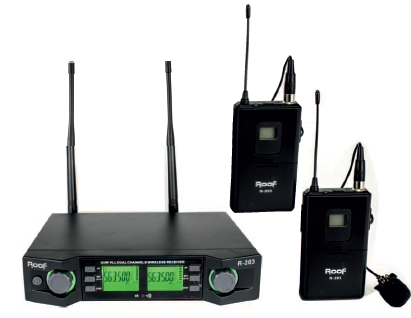 ROOF R-203 Y-Y 2 KANAL UHF TELSİZ MİKROFON