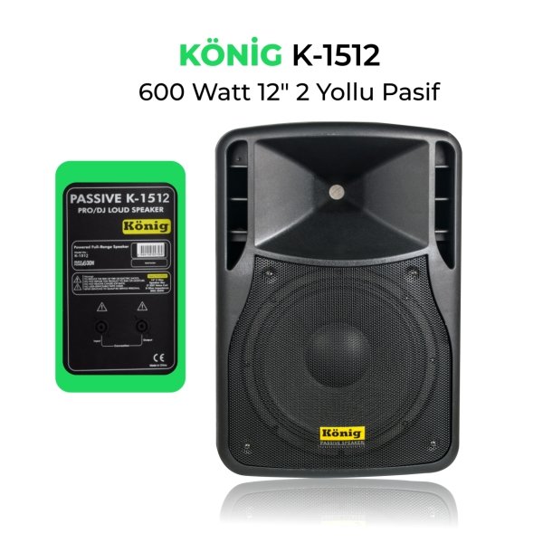 KÖNİG K–1512 PASİF HOPARLÖR MAX 600 WATT 30 CM HOPARLÖR