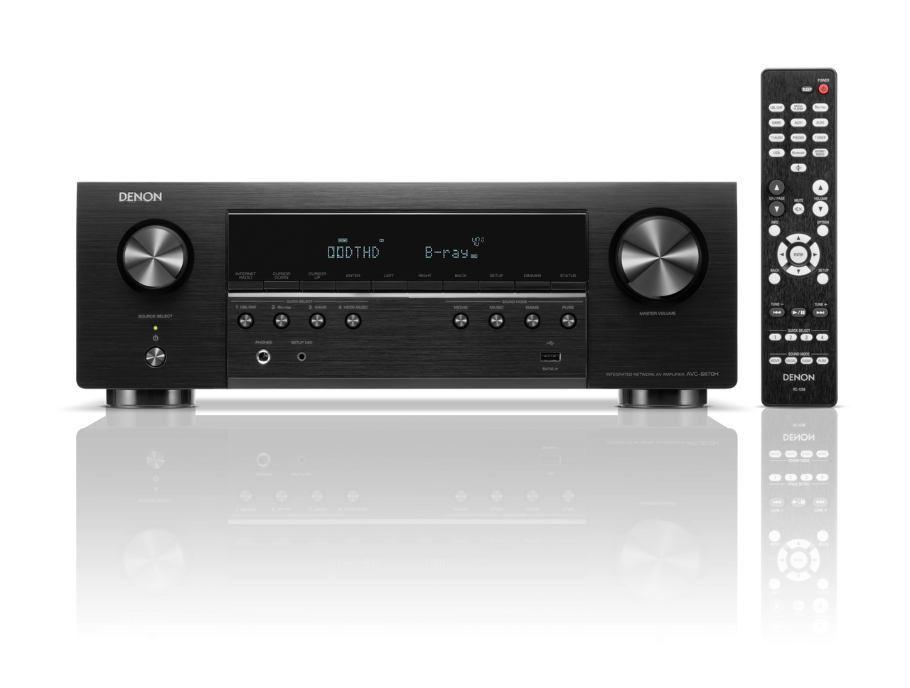 DENON AVC-S670H 5.2 Ch. 135W 8K AV Receiver with HEOS