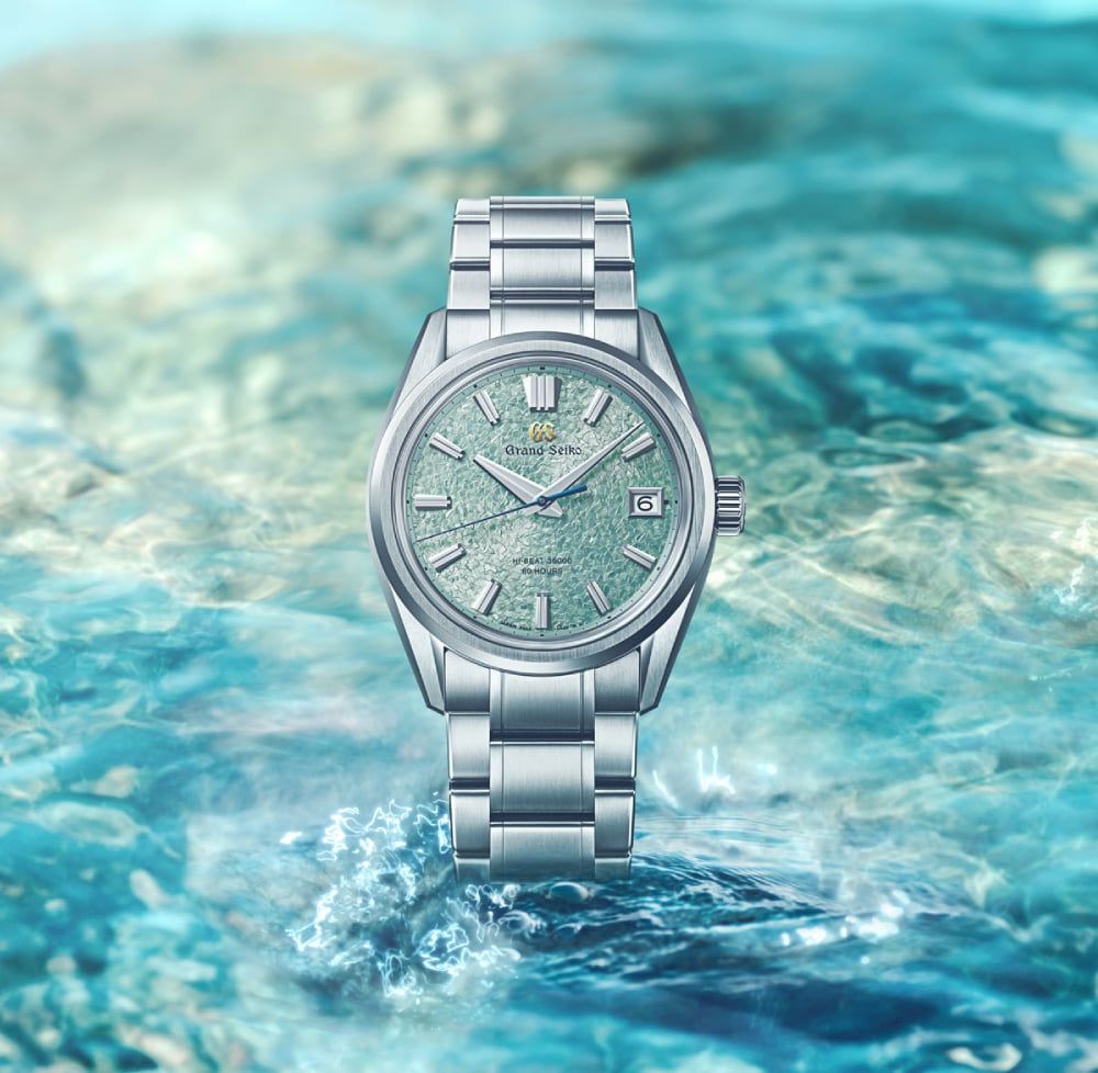 Grand Seiko Evolution 9 Koleksiyonu Hi-Beat 36000 80 Saat  Limitli Üretim SLGH021 Genbi Vadisi'nin gizemli manzarasını tasvir eden mekanik bir tasarım.