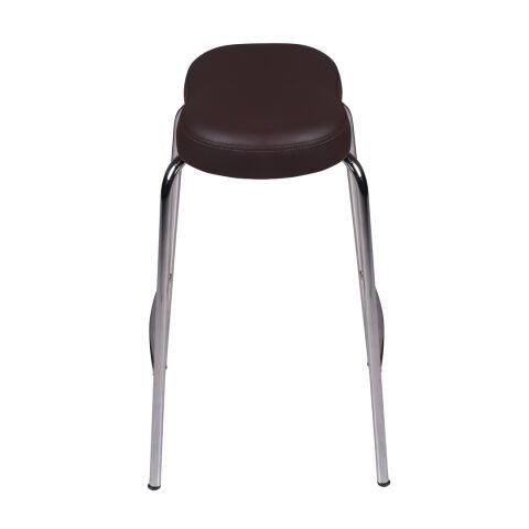 Long Uzun Kahverengi Deri Sandalye