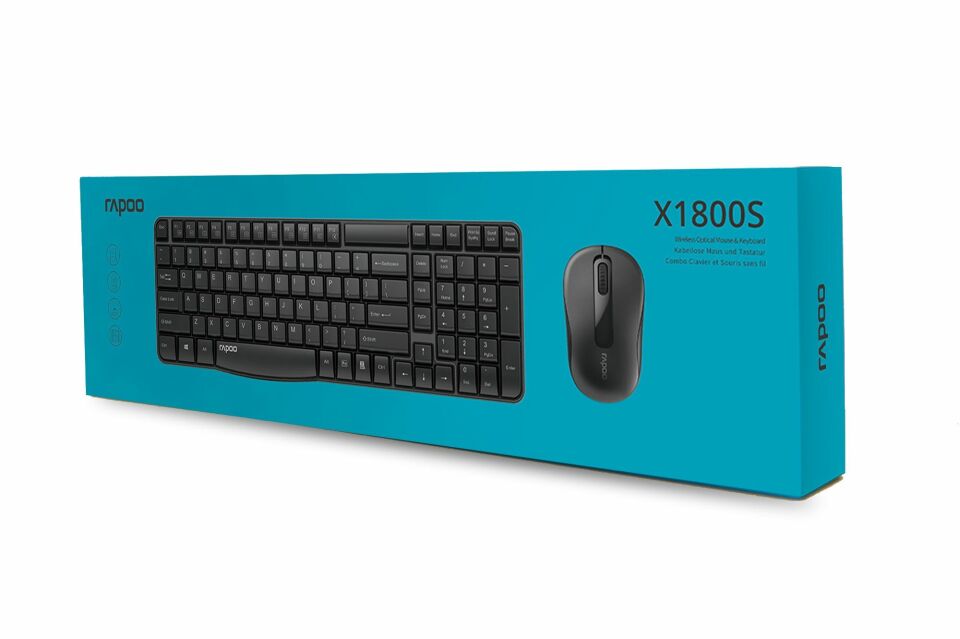 X1800S 1000DPI Nano Alıcılı Kablosuz Türkçe Klavye Optik Mouse Set
