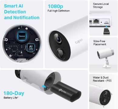Tapo Smart Wire-Free Security Camera System 2 Camera System