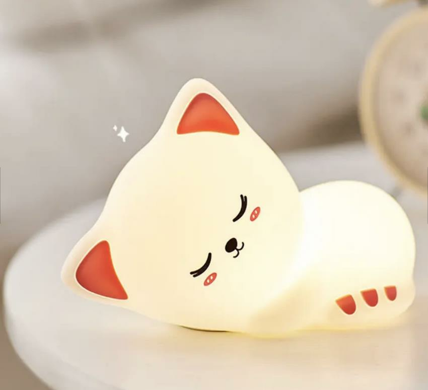Uyuyan Kedi - LED Silika Jel Gece Lambası